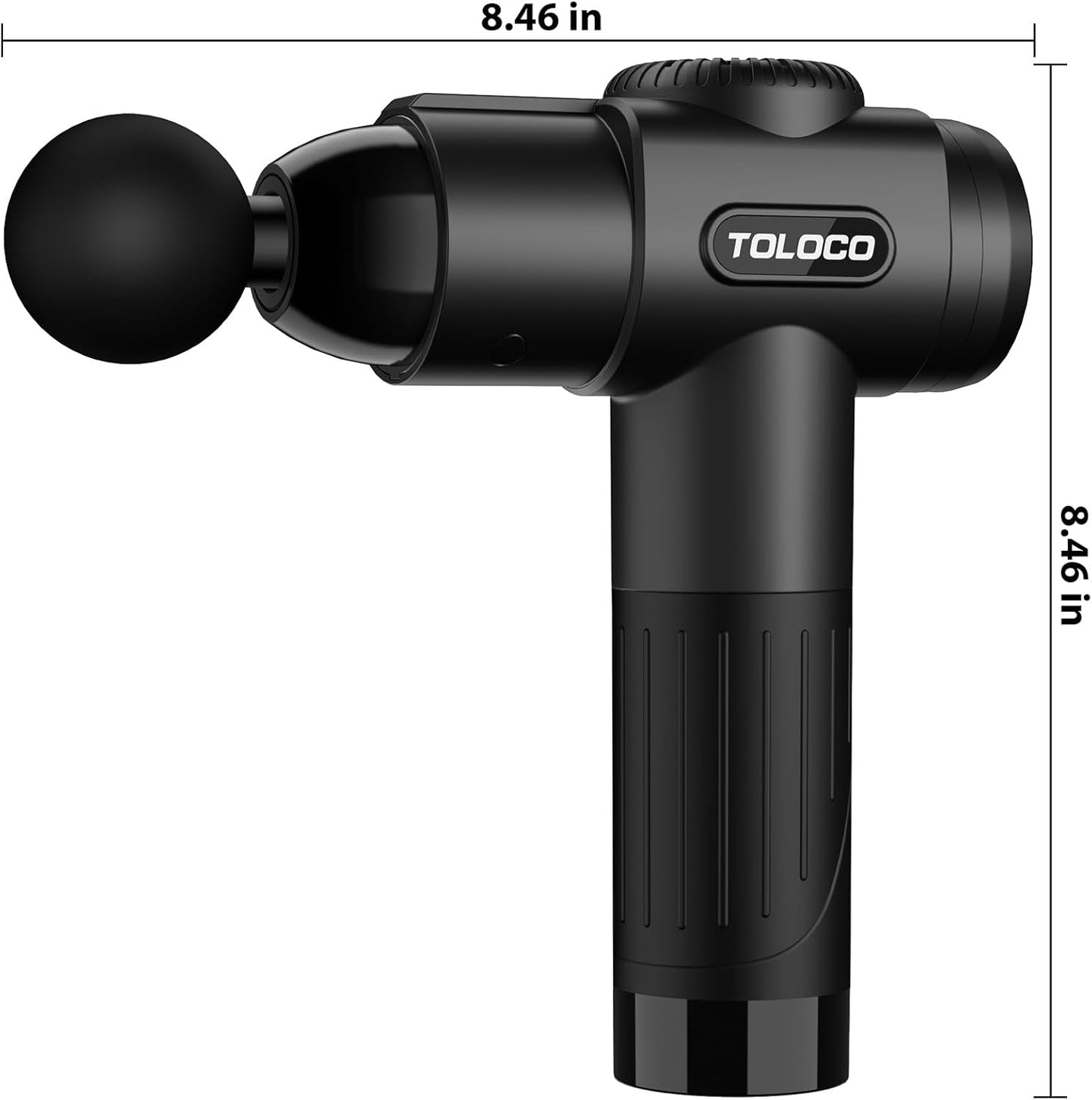 Massage Gun, Deep Tissue Back Massage for Athletes for Pain Relief, Percussion Massager with 10 Massages Heads & Silent Brushless Motor, Christmas Gifts for Women, Men, Black