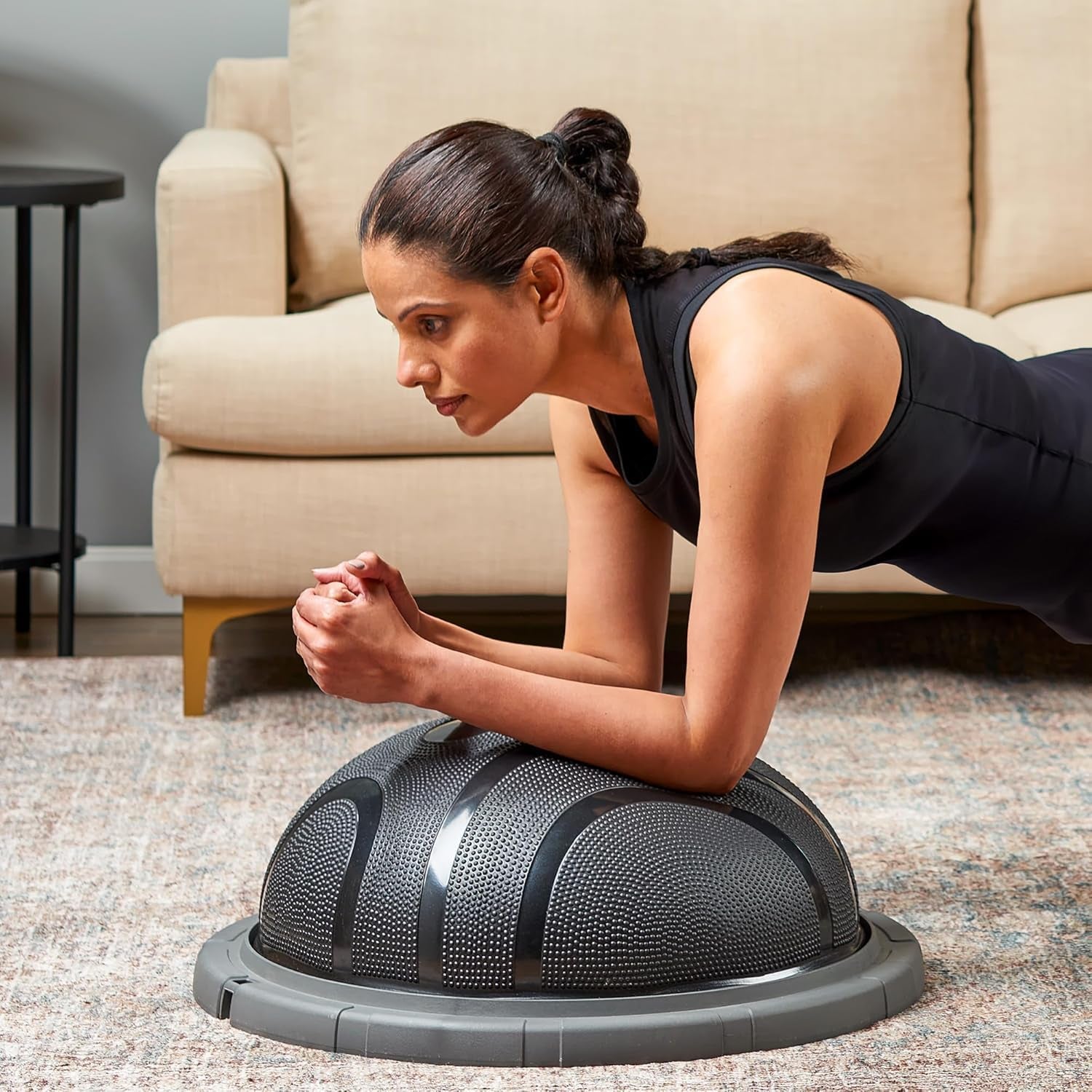 Half Balance Ball Trainer - Stability Ball for Exercise, Full-Body Workouts, Home Gym, and Physical Therapy - Horizon Balance Ball Half Non-Slip Equipment for Balance Training