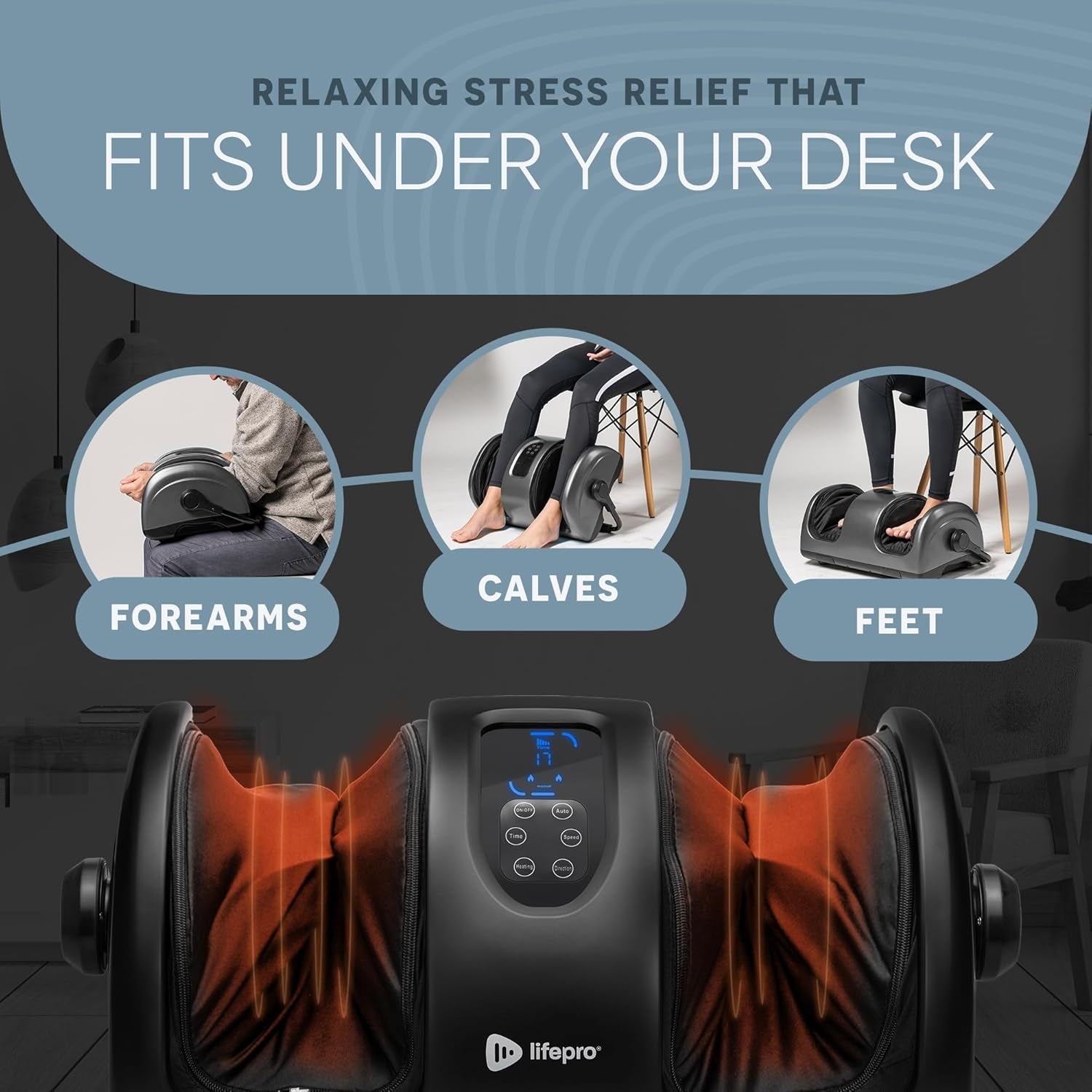 Shiatsu Foot Massager with Heat, Foot Massager with Heat for Plantar Fasciitis, Remote Control, Deep Kneading for Leg, Calf, Feet, Ankle with Free Roller Gifts for Mom Dad